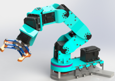 Servo Robot arm���A�ߵ�6���ɶșCе��3D��ģ�D�� Solidworks�OӋ
