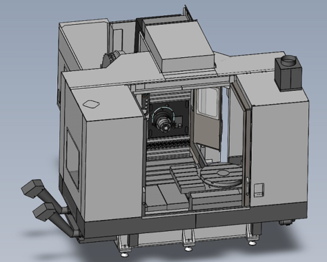 Haas EC-1600 Series ZTPʽ(sh)ؼӹĺģ3DD SolidworksO(sh)Ӌ