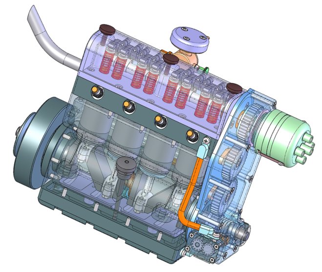 Sea Lion 30cc OHC���Ͱl�әC3D�D�� Solidworks�OӋ