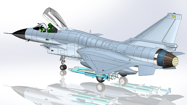 ��10 J-10A�𶷙C�������ģ��3D�D�� x_t��ʽ