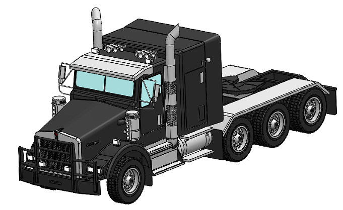 Kenworth T800����˹��܇�^3D��(sh��)ģ�D�� STEP��ʽ