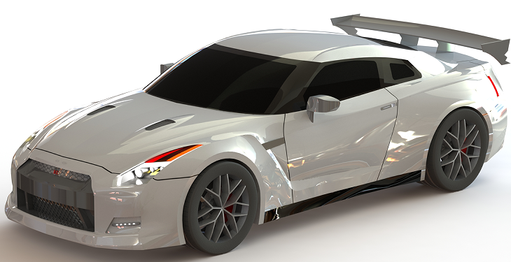 nissan-gtr-22��܇����ģ��3D�D�� Solidworks�O(sh��)Ӌ