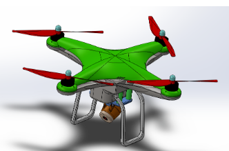 Drone With camera�������S�o�˙C3D�D�� Solidworks�O(sh��)Ӌ