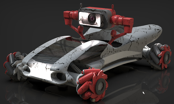 ��8���Ҽܵ�mecanum݆܇3D��ģ�D�� iges step��ʽ