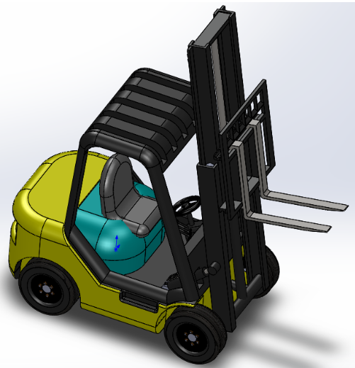 forklift truck��܇����ģ��3D�D�� Solidworks�OӋ