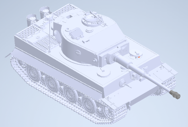 Tank Tiger ̹��ģ��3D��ģ�D�� STEP��ʽ