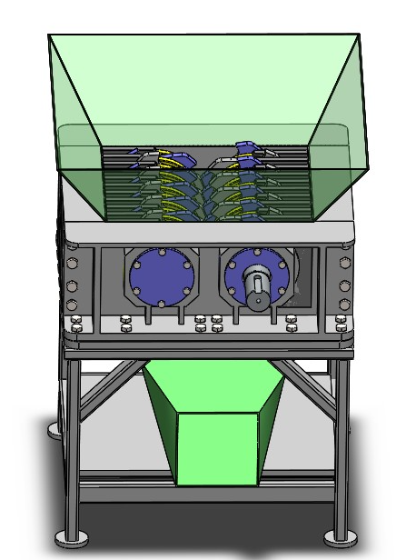 shredder-machine�鼈�C����C�Y��3D�D�� Solidworks�OӋ