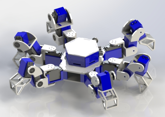 Hexapod����C���˺���ģ��3D�D�� Solidworks�OӋ