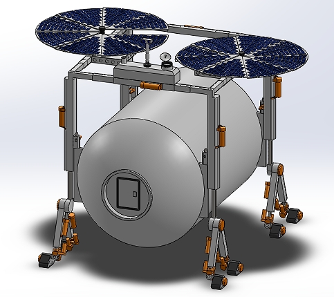 The Space Bug��sʽ�C(j��)е�d�ع��w���\(y��n)�C(j��)3D�D�� Solidworks�O(sh��)Ӌ(j��)