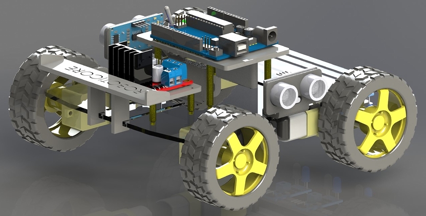 Hermes 4WD Robot����С܇3D�D�� Solidworks�O(sh��)Ӌ(j��) ��STEP