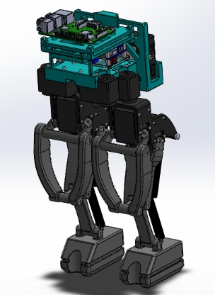 Bipedal Robot�p��C(j��)���˽Y(ji��)��(g��u)3D��(sh��)ģ�D�� Solidworks�O(sh��)Ӌ(j��) ��STEP
