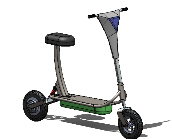 E-scooter̤��܇3D��ģ�D�� STEP��ʽ