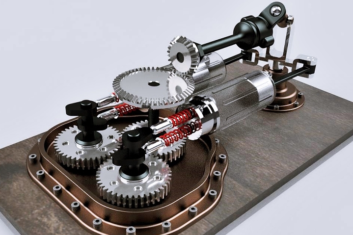 steam power engine������(d��ng)���C(j��)��(g��u)3D�D�� STP IGS��ʽ