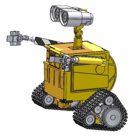 WALL E ROBOT�����Ď��C����3D��ģ�D�� Solidworks�OӋ ��IGS