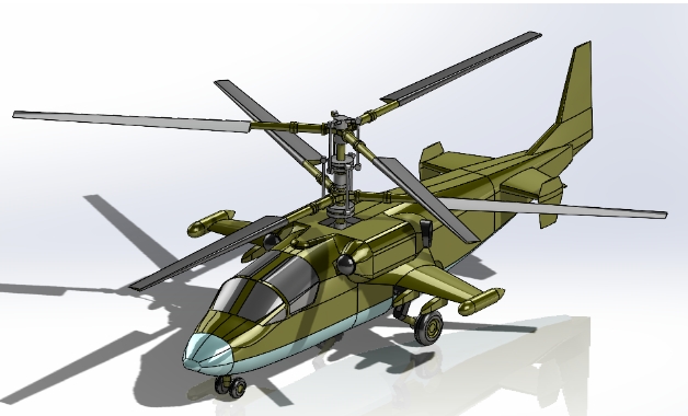 Ka 52 Aligator����ֱ���C����ģ��3D�D�� Solidworks�OӋ