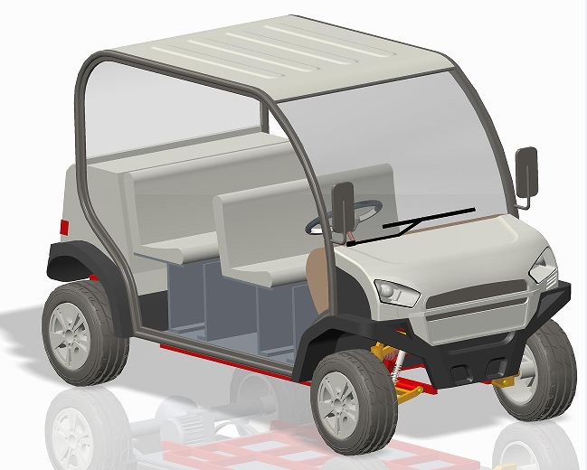 seater Electric Vehicle 4늄܇3D(sh)ģD IGSʽ creoO(sh)Ӌ