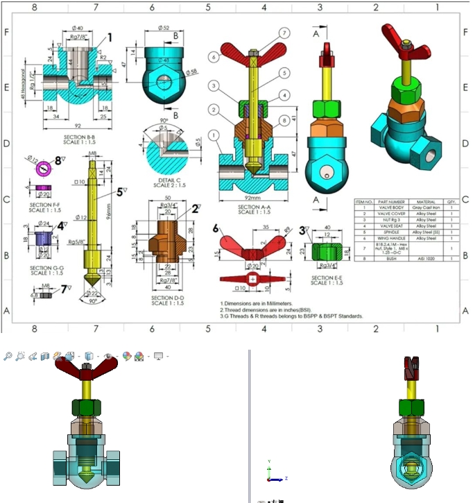 Manual Expansion Valve�ք���Û�y3D��ģ�D�� Solidworks�OӋ