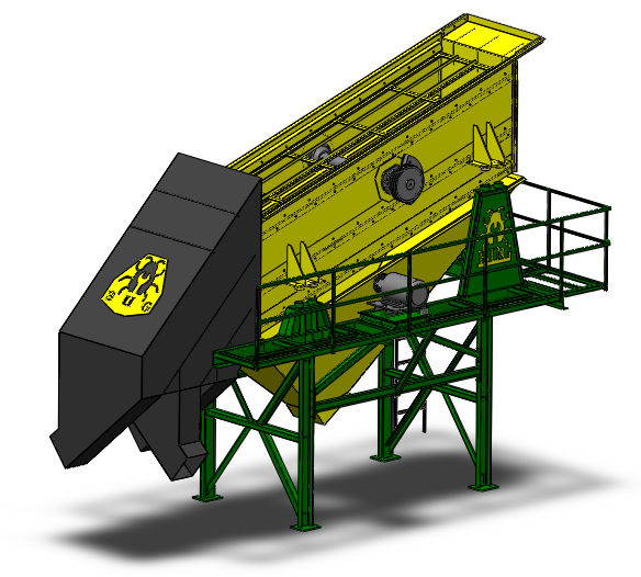 Vibrating Screen 1200X4000X3��ӺYϵ�y3D��ģ�D�� Solidworks�OӋ ��STEP