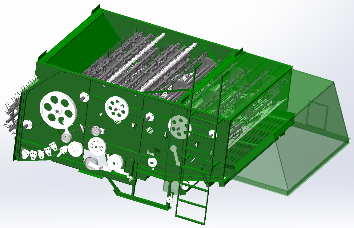 Peanut Harvester�����ի@�C���ĽY��3D�D�� STEP��ʽ