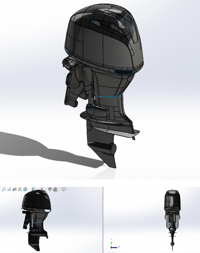 boat-510��ͧ��β�C����l�әC3D�D�� Solidworks�OӋ