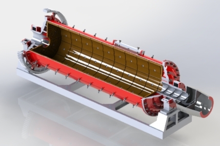 900x3000 Ball mill�A������ĥ�C(j��)3D��(sh��)ģ�D�� STEP��ʽ