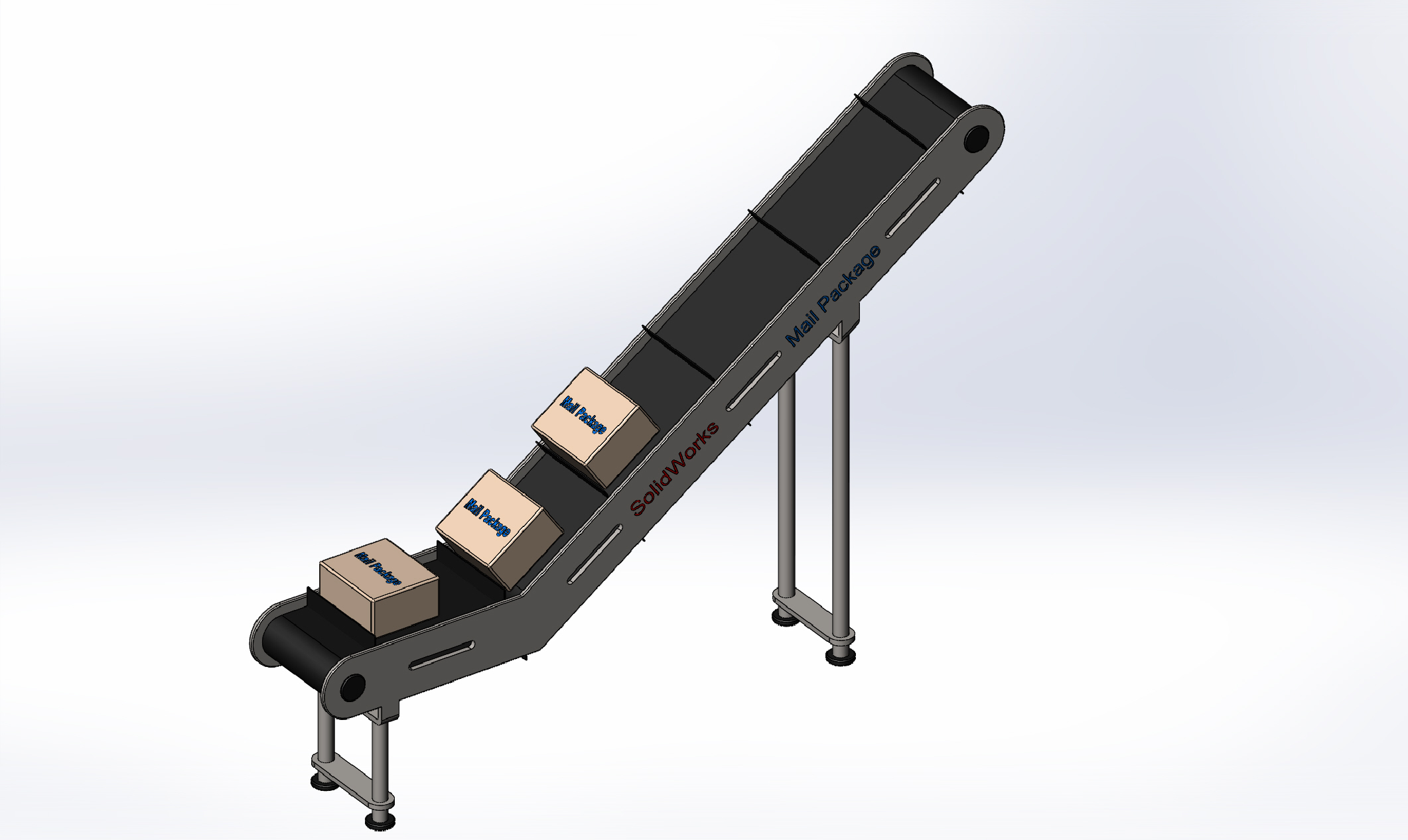 Conveyor BeltƤ��ݔ�͙C3D��ģ�D�� Solidworks�OӋ