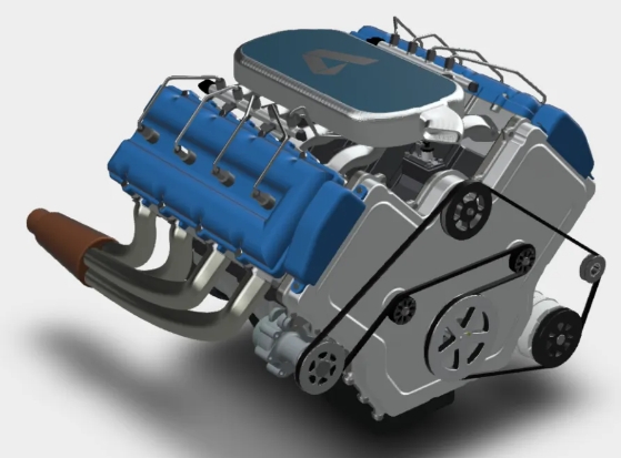 V8 engine�˸װl�әC3D��ģ�D�� INVENTOR�OӋ