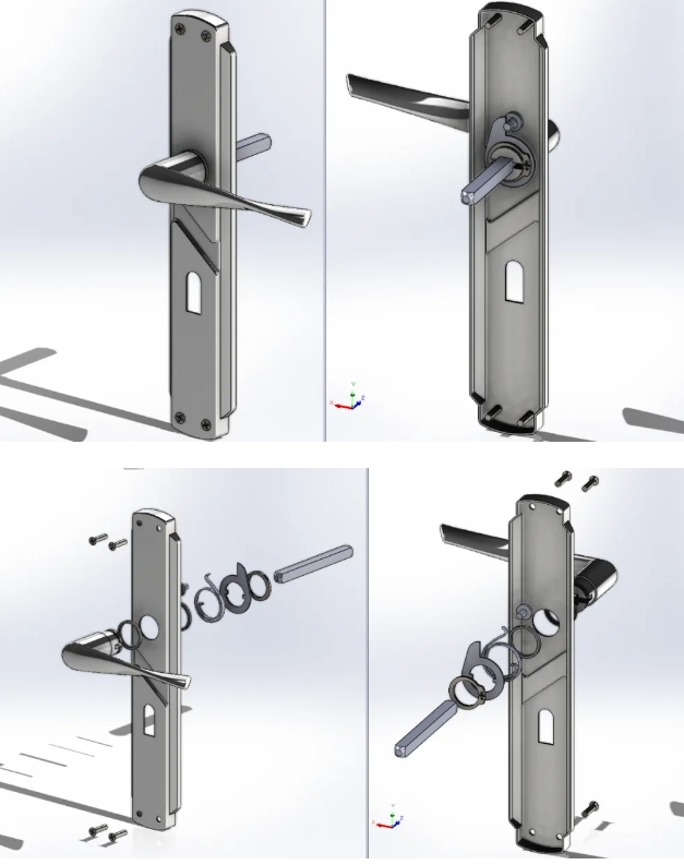 Door+handle�T���ֽY��3D�D��+STEP��ʽ