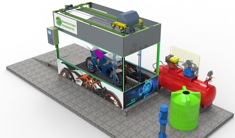 automatic bike wash machineȫ�Ԅ�Ħ��܇��ϴ�C3D�D�� STP��ʽ