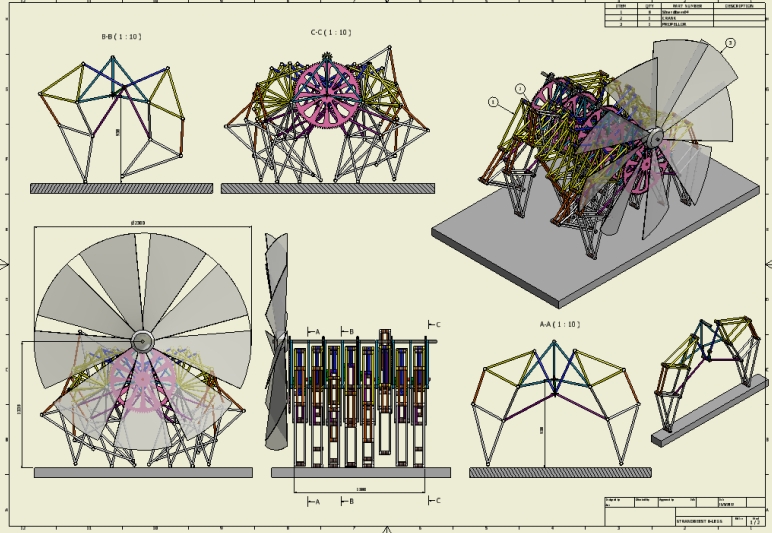 Strandbeest (Theo Jansen)�L�������F3D��(sh��)ģ�D�� INVENTOR�OӋ