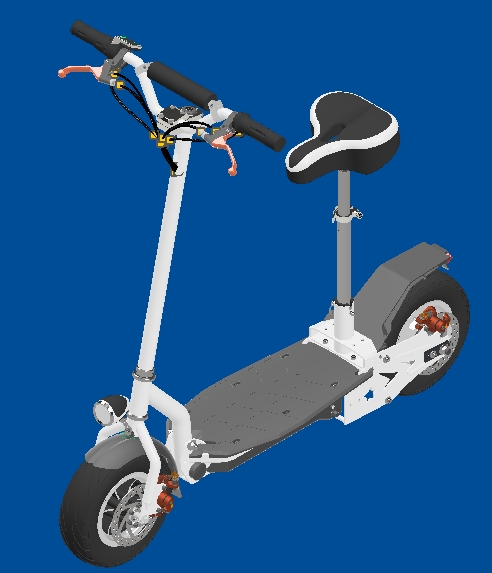 Scooter City Street����܇3D��ģ�D�� INVENTOR�OӋ