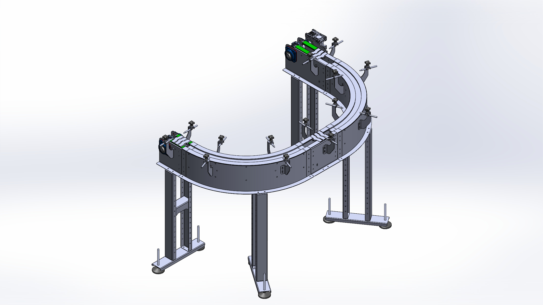 plastic chain conveyor�����ʽݔ�͙C3D��ģ�D�� Solidworks�OӋ