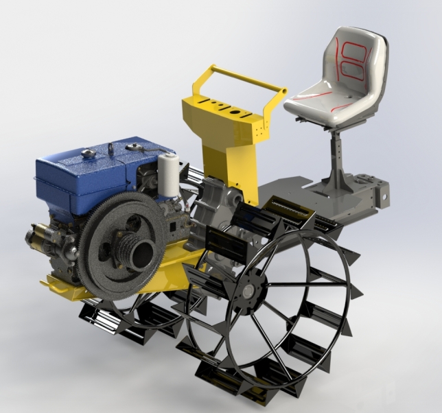 Walking Tractor�ַ������C(j��)�^�Y(ji��)��(g��u)3D�D�� STEP��ʽ