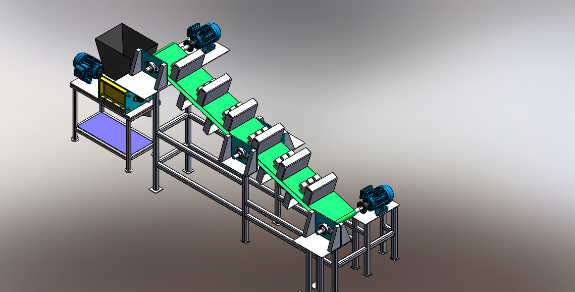 shredder machine����C3D��ģ�D�� Solidworks�OӋ