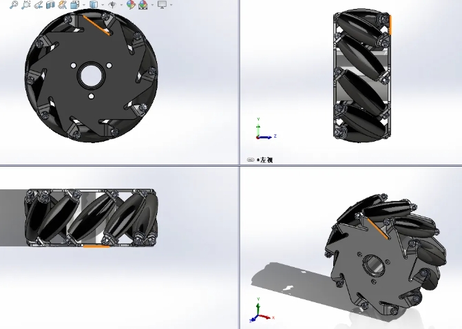 75mm mecanum-wheel���˼{ķ݆3D��ģ�D�� Solidworks�OӋ ��STEP