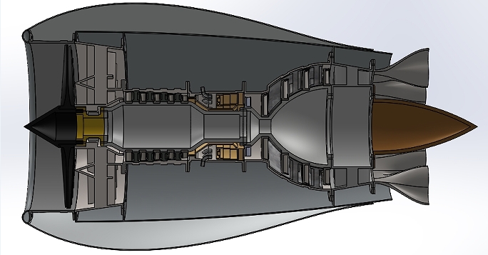 Jet Engine����l(f��)��(d��ng)�C(j��)�u������3D��(sh��)ģ�D�� Solidworks�O(sh��)Ӌ(j��)