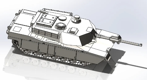 M1 Abrams������ķ˹����̹�˺���ģ��3D�D�� Solidworks�OӋ