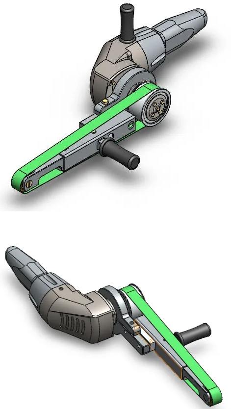 Hand Belt Grinder�ք�Ƥ����ĥ�C3D�D�� Solidworks�OӋ