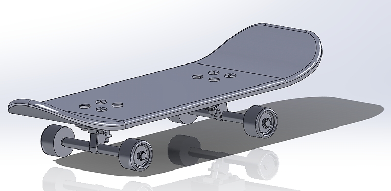 SkateboardС�ͻ��庆��ģ��3D�D�� Solidworks�O(sh��)Ӌ(j��)
