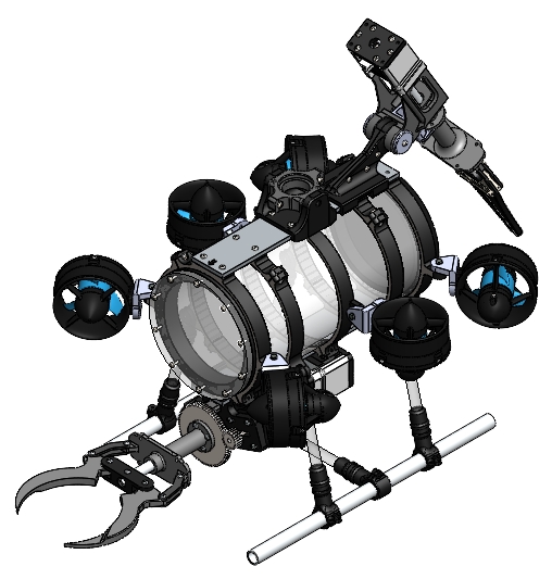 Crush Depth ROV�O�����b�؝�ˮ��(���C(j��)е��)3D�D�� Solidworks�O(sh��)Ӌ(j��)