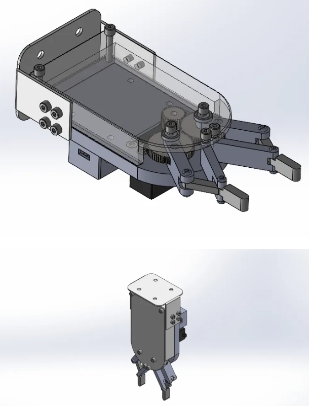4 bars mechanism gripper�ėU�C���Aצ3D�D�� Solidworks�OӋ