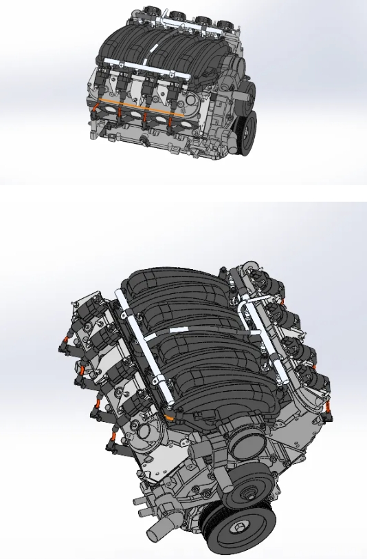 LS Engine��װl(f��)�әC3D��(sh��)ģ�D�� Solidworks�O(sh��)Ӌ