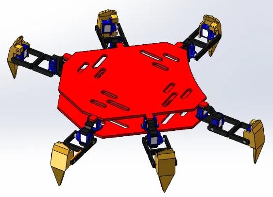 Spider bot����Cе֩�뺆�׽Y��3D�D�� STEP��ʽ