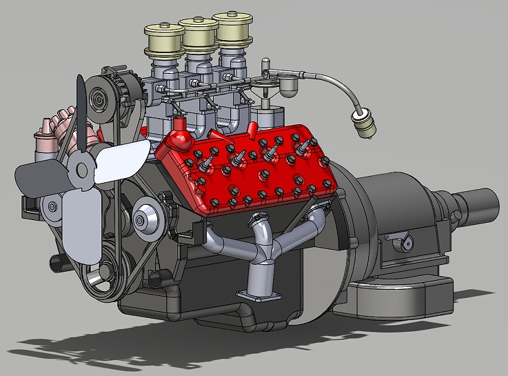 Mercury V8ƽ�^�l�әC����3D�D�� STEP��ʽ