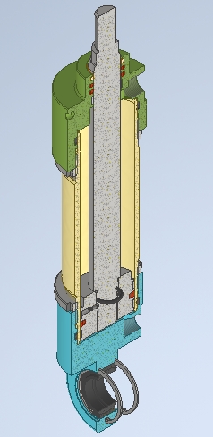 Hydraulic CylinderҺ���׽Y(ji��)��(g��u)ģ��3D�D�� STP��ʽ