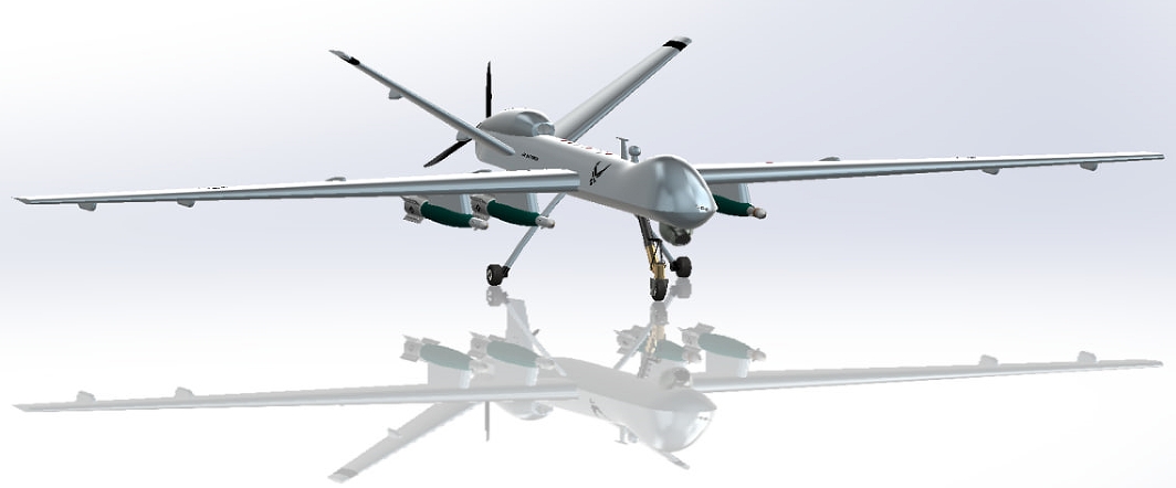 General Atomics MQ-9��ʳ�ߟo�˹����C3D�D�� Solidworks�OӋ