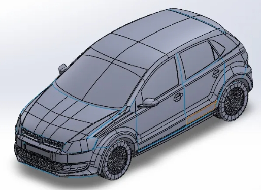VW polo�I܇����3D�D�� Solidworks�O(sh��)Ӌ(j��)