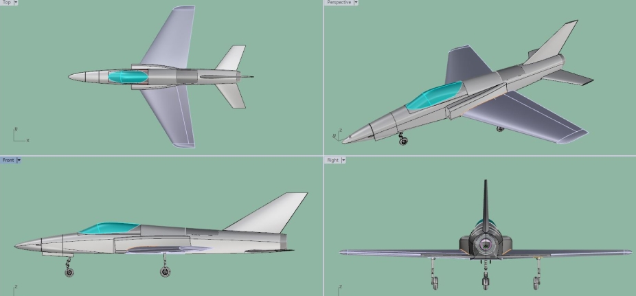 Jurassic RC jet�b�؇���ʽ�w�C(j��)�Y(ji��)��(g��u)3D�D�� STEP��ʽ ��dxfƽ�湤�̈D