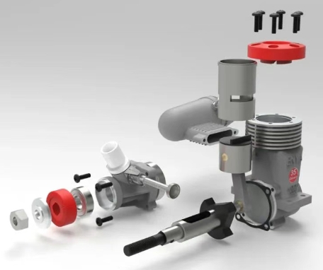 ENYA 35BB Model Engine�b���w�C(j��)��ģ�l(f��)��(d��ng)�C(j��)3D�D�� STEP��ʽ