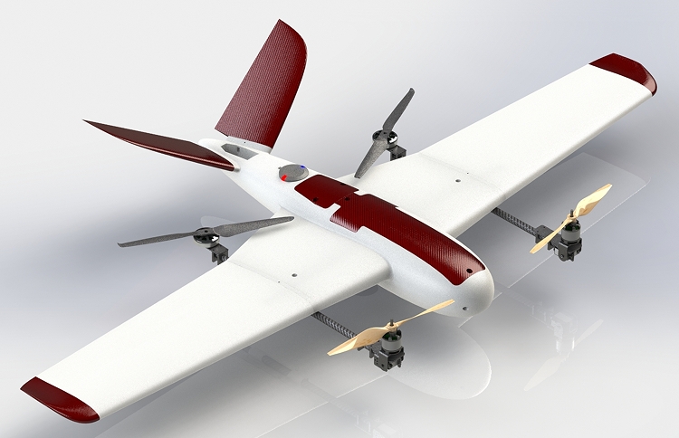 VTOL���A�Dϵ�y�Ĵ�ֱ�𽵹̶���o�˙C3D�D�� Solidworks�OӋ